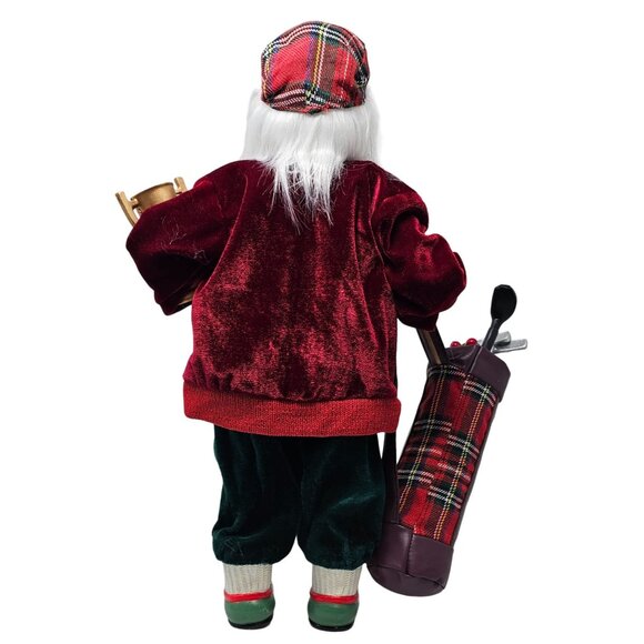 Golfing Golf Festive Upright 17" Santa Christmas Table Decoration Party Decor - Picture 4 of 5